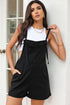 Grommet Tie Straps Casual Denim Romper